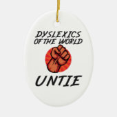 世界の失読性失読症おもしろいの贈り物 セラミックオーナメント (正面)