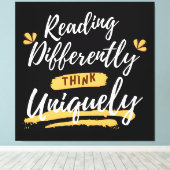 世界の失読症認識度 キャンバスプリント (インサイチュ (ウッドフロア))