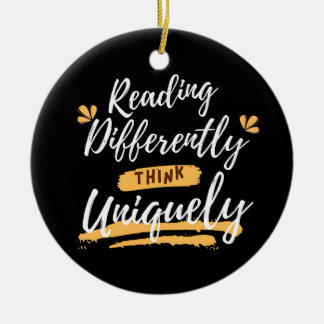 世界の失読症認識度 セラミックオーナメント