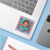 世界の女の子読たち – ホンジュラス シール (ノートパソコンとiPhone)