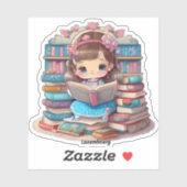 世界の女の子 – 読ルクセンブルク シール (シート)