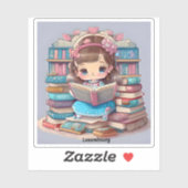 世界の女の子 – 読ルクセンブルク シール (シート)