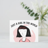 世界の女の子EMO GIRLはがき ポストカード (スタンド正面)