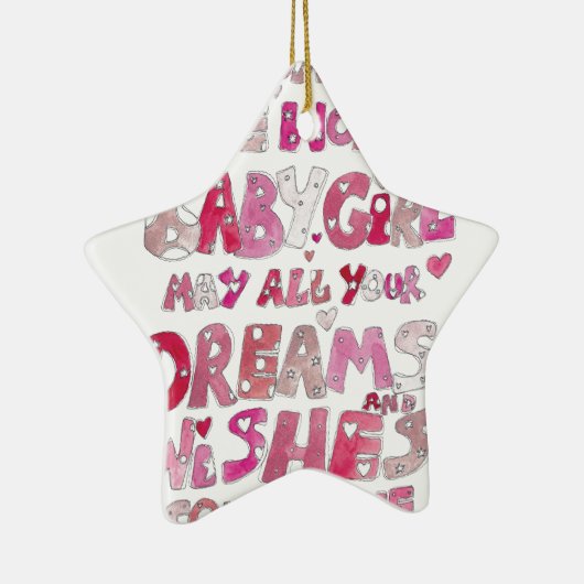 世界の女の赤ちゃんへの歓迎 セラミックオーナメント (右)