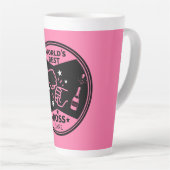 世界の女性の素晴らしボス カフェラテマグ (右アングル)