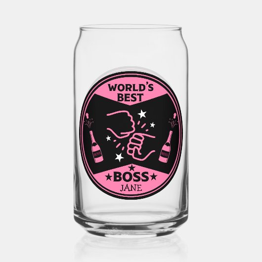 世界の女性の素晴らしボス ガラス缶 (正面)