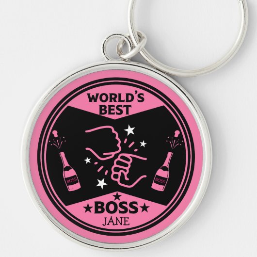 世界の女性の素晴らしボス キーホルダー (正面)
