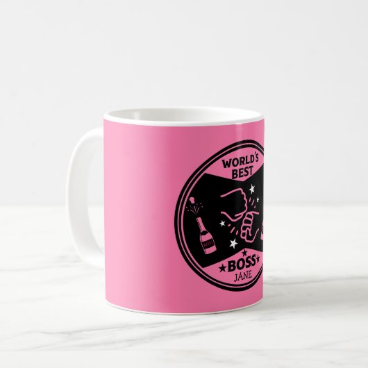 世界の女性の素晴らしボス コーヒーマグカップ (正面左)