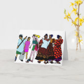 世界の女性 – 2 カード (黄色い花)