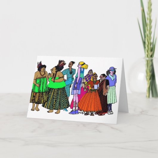 世界の女性- 6 カード (正面)