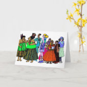 世界の女性- 6 カード (黄色い花)