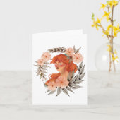 世界の女空白の性 カード (黄色い花)