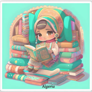 世界の女読の子 – アルジェリア シール