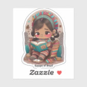 世界の女読の子 – ブラジルのカヤポ シール (シート)