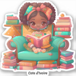 世界の女読の子 – Cote d'Ivoire シール