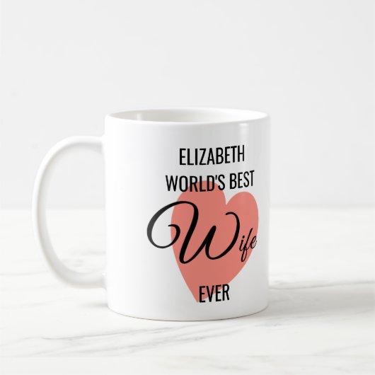 世界の妻最高のが今まで撮ったパーソナライズされた写真 コーヒーマグカップ (左)