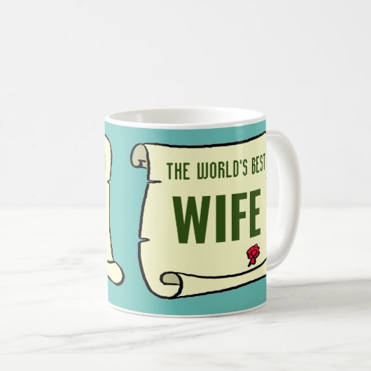 世界の妻最高の。 コーヒーマグカップ (正面右)