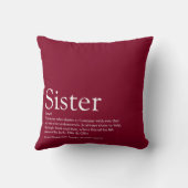 世界の姉妹最高の定義おもしろいブルゴーニュ クッション (裏面)