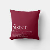 世界の姉妹最高の定義おもしろいブルゴーニュ クッション (正面)