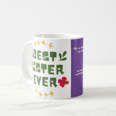 世界の姉妹最高の定義の紫 コーヒーマグカップ (正面左)