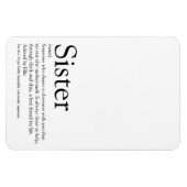 世界の姉妹最高の定義白黒 マグネット (横)