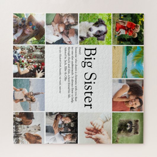 世界の姉妹最高の定義12写真おもしろい ジグソーパズル (横)