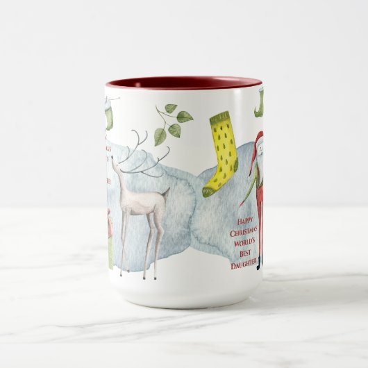 世界の娘のための魔法のクリスマスマ最高のグ マグカップ (中央)