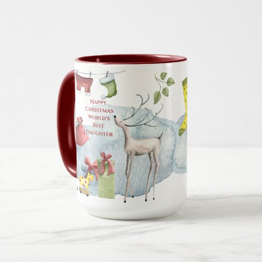 世界の娘のための魔法のクリスマスマ最高のグ マグカップ (正面左)