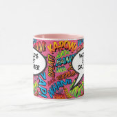 世界の娘最高のおもしろいモダンレトロ漫画 マグカップ (中央)