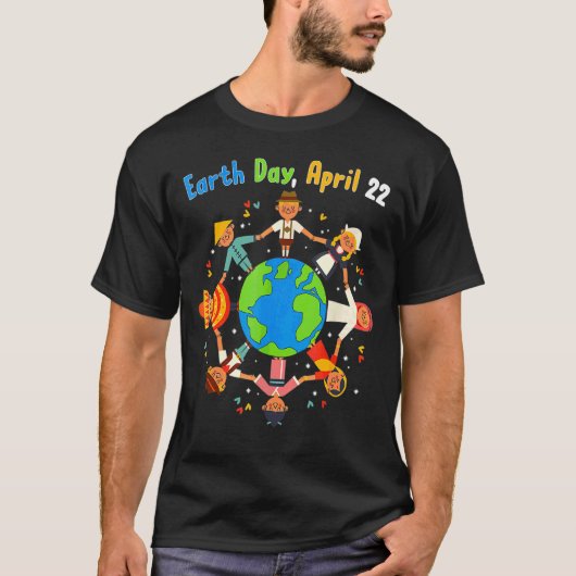 世界の子どもたちの多様性 Tシャツ (正面)