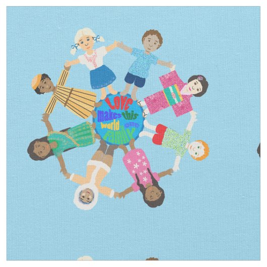 世界の子どもたち ファブリック (クローズアップ)