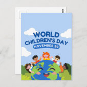世界の子どもの日 | 十一月20日 ポストカード (正面/裏面)