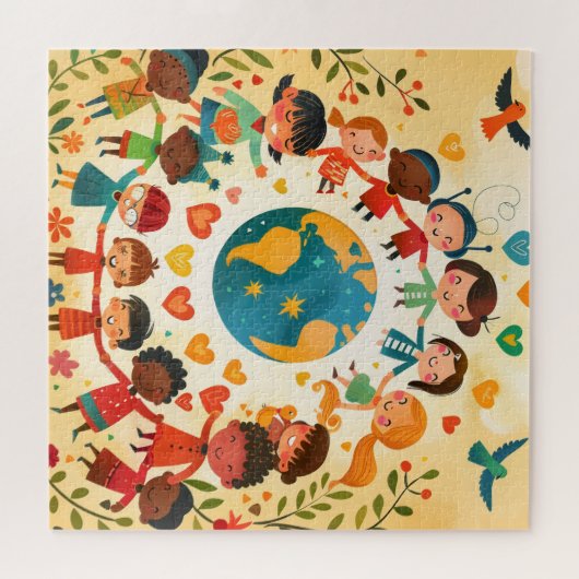 世界の子供たち - 多様性と平和 -  ジグソーパズル (横)