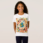 世界の子供たち - 多様性と平和 - Tシャツ (正面フル)