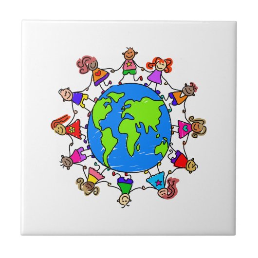 世界の子供 タイル (正面)