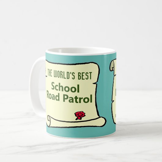 世界の学校の最高の道のパトロール。 コーヒーマグカップ (正面左)