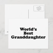 世界の孫最高の娘 ポストカード (正面/裏面)