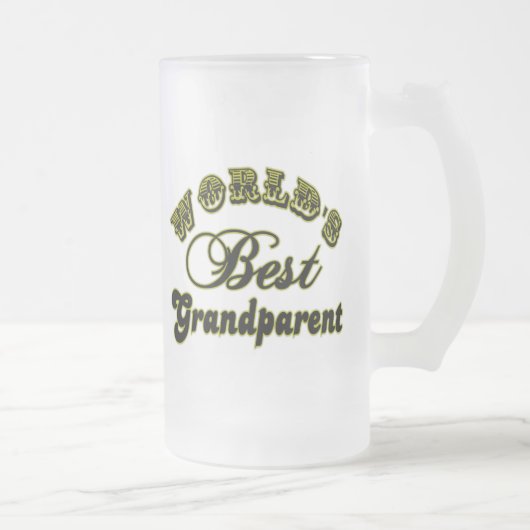 世界の孫最高の王がフロステッドマグ フロストグラスビールジョッキ (右)