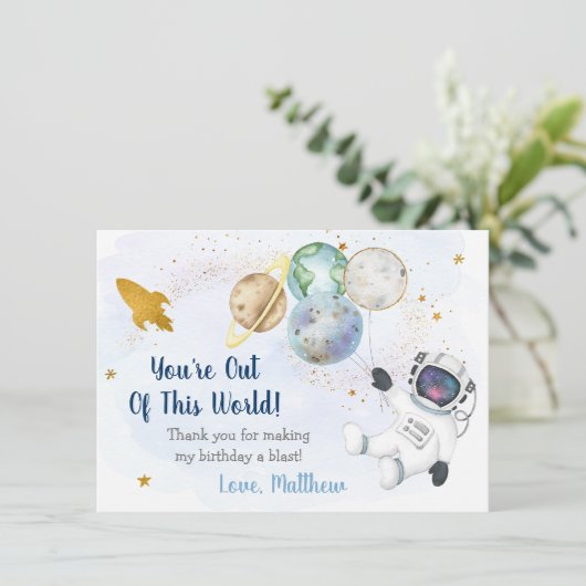 世界の宇宙飛行士の宇宙ありがとう サンキューカード (スタンド正面)