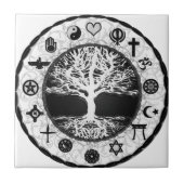 世界の宗教の生命の樹 タイル (正面)