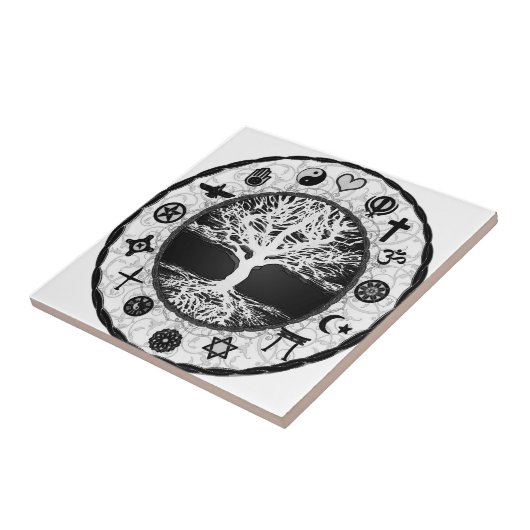 世界の宗教の生命の樹 タイル (側面)