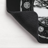 世界の宗教の白黒木 マウスパッド (コーナー)