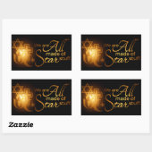 世界の宗教はすべてスター物 長方形シール (シート)