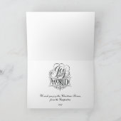 世界の宗教クリスマスの書道への喜び シーズンカード (内部)