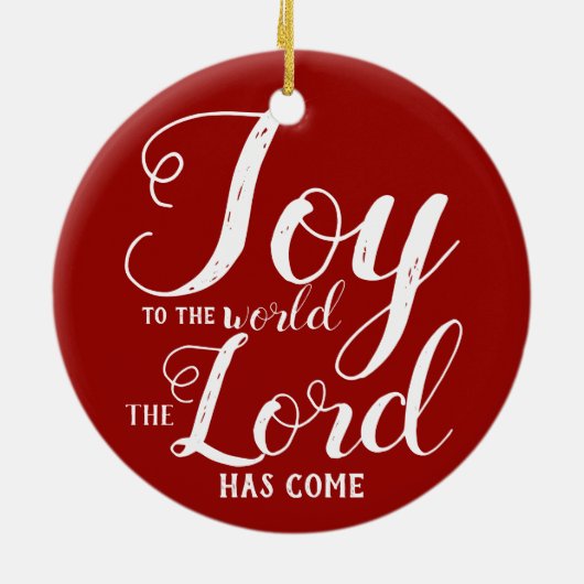世界の宗教上のクリスマスホリデーへの喜び セラミックオーナメント (裏面)