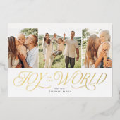 世界の宗教箔クリスマスカードへの喜び 箔シーズンカード (正面)