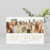 世界の宗教箔クリスマスカードへの喜び 箔シーズンカード (立ち正面)