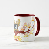 世界の家族のツリー最高の写真のコラージュをパーソナライズ マグカップ (正面右)