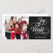 世界の家族写真の休日へのクリスマスの喜び シーズンカード (正面/裏面)