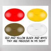 世界の小さな子どもたちを愛するイエス ポスター (正面)